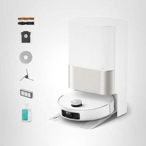 DREAME X50 Ultra White Robot Vacuum and Mop with Auto-Empty and Mop Self-Cleaning, 20,000Pa Suction, Obstacle Avoidance and 360° Navigation, Corner to Edge Deep Cleaning, Detangling Brush