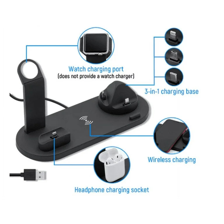 6 in 1 Rotatable Wireless Charging Station