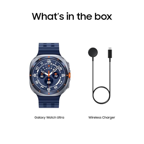 Samsung Galaxy Watch Ultra (2025) 47mm LTE Smartwatch, Titanium Casing, Advanced Sleep Coaching, Running Coach, Energy Score, Heart Rate Tracking, GPS, Titanium Blue [US Version, 2 Yr Warranty]