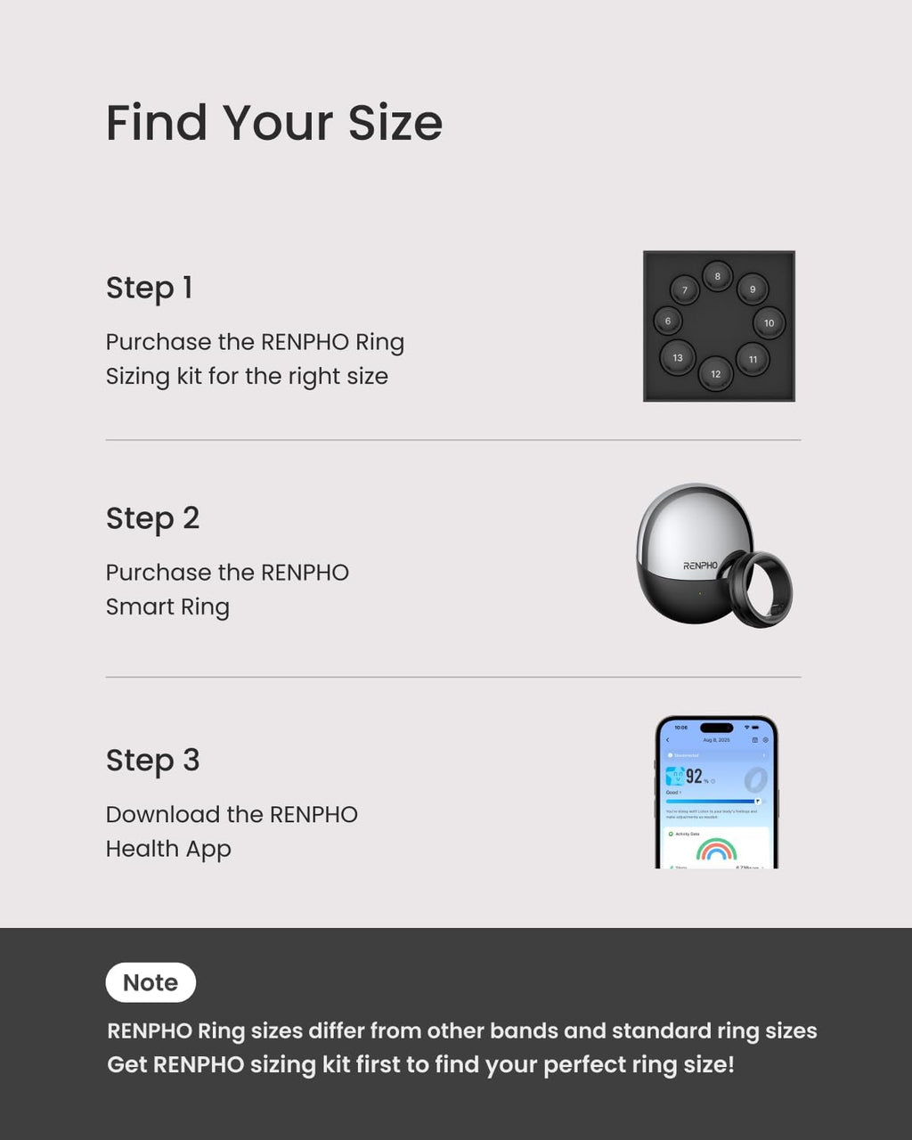 Lynx Smart Ring with Sleep & Activity Tracking – Silver