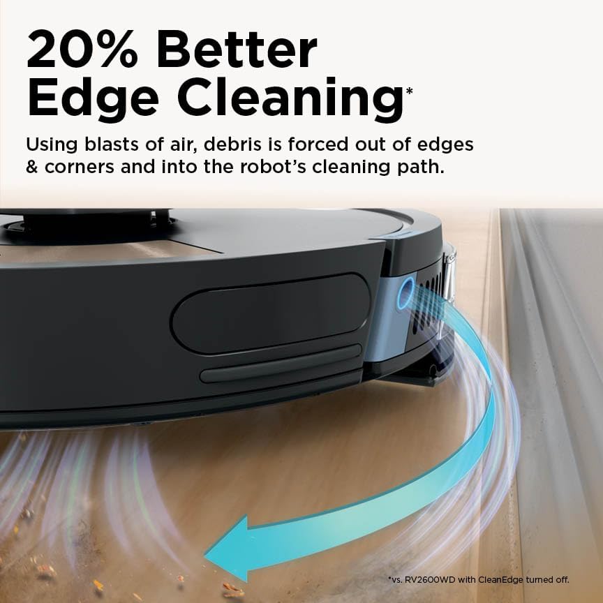 Shark Matrix Plus Robot Vacuum and Mop, Sonic Mopping, Home Mapping, Clean Edge, for Pet Hair, for Carpets and Hard Floor, UR2650WS