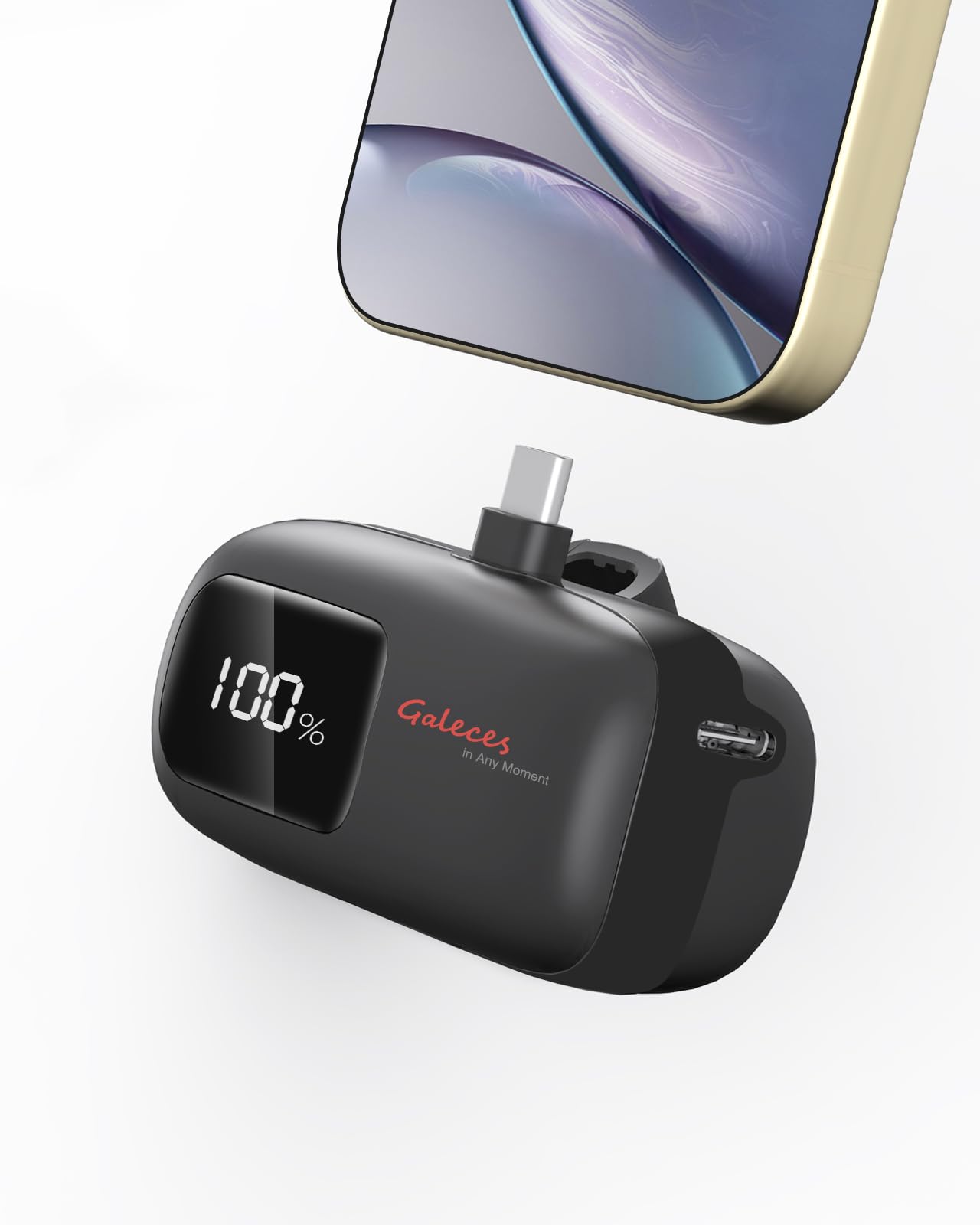 Mini Portable Charger for iPhone 20W 5000mAh USB-C Power Bank for iPhone 15 Charger Fast Charging Compatible with iPhone 16 15 Pro/15 Plus/15 Pro Max/iPad/AirPods Samsung (Black)