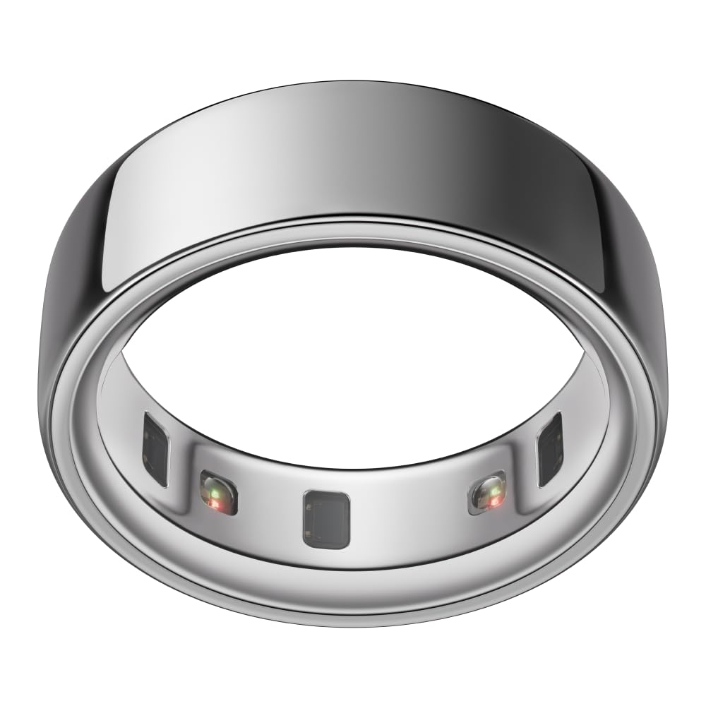 Oura Ring 4 Smart Ring – Silver, Size 10, Titanium