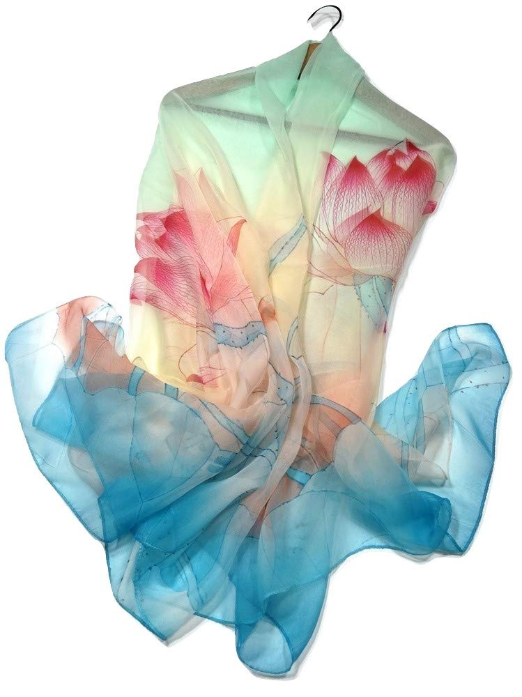 Shanlin Super Large Silk Feel Floral Scarves for Women in Gift Box