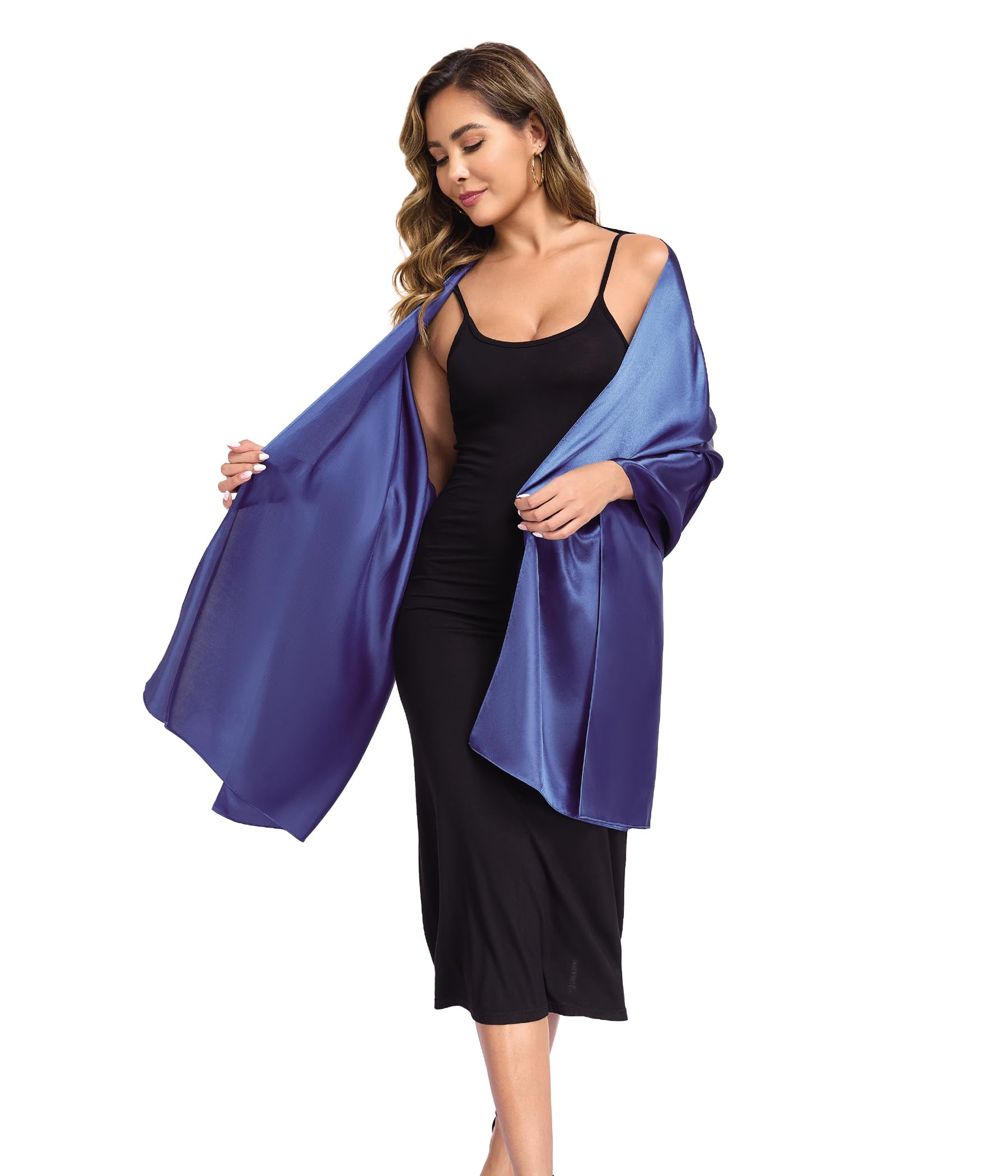 TONGFANTFL Shawls and Wraps for Evening Dresses Satin Women Long Scarf Wedding Guest Shawl