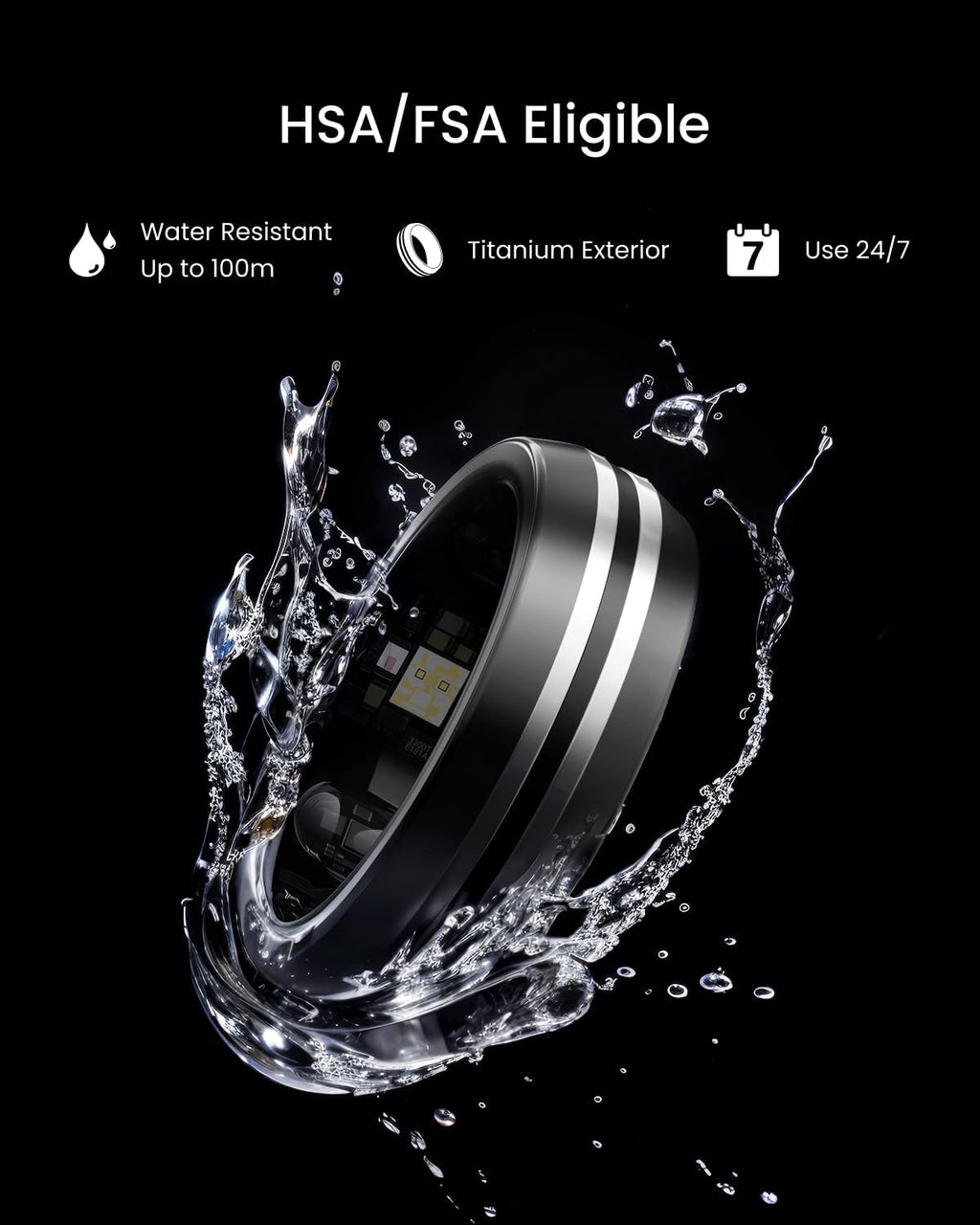 Lynx Smart Ring with Sleep & Activity Tracking – Silver