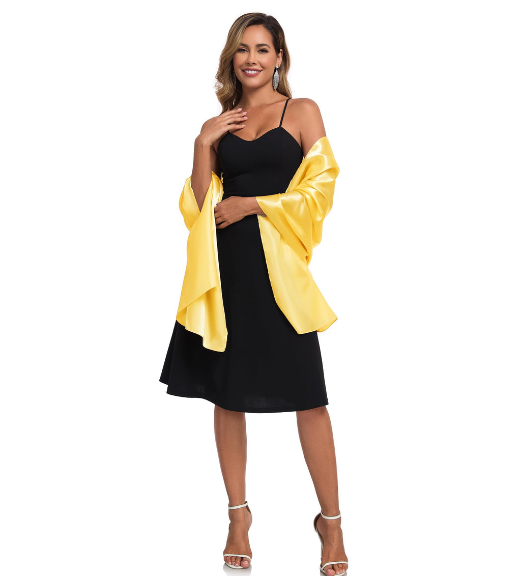 TONGFANTFL Shawls and Wraps for Evening Dresses Satin Women Long Scarf Wedding Guest Shawl