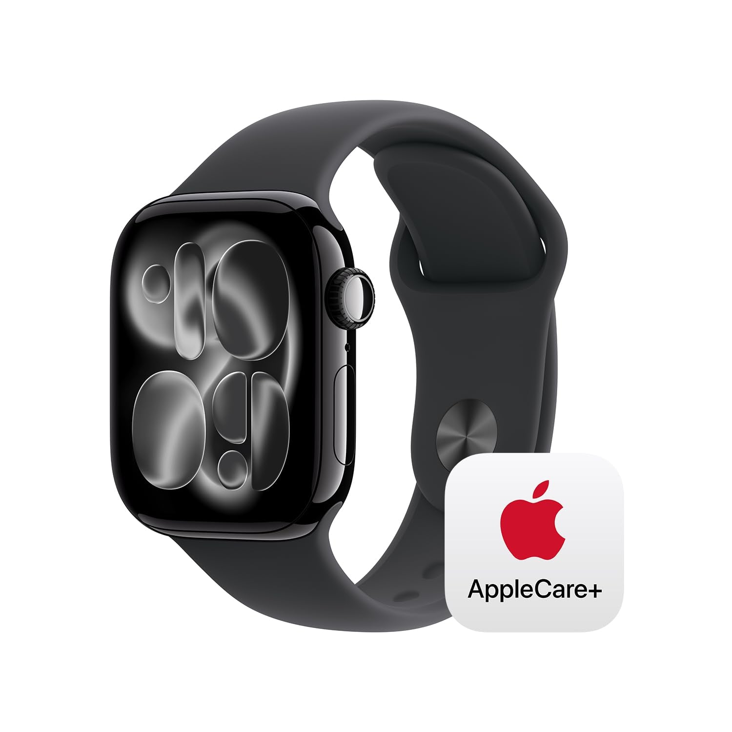 Apple Watch Series 11 [GPS 42mm] Smartwatch with Jet Black Aluminum Case with Black Sport Band - S/M. Sleep Score, Fitness Tracker, Health Monitoring, Always-On Display, Water Resistant