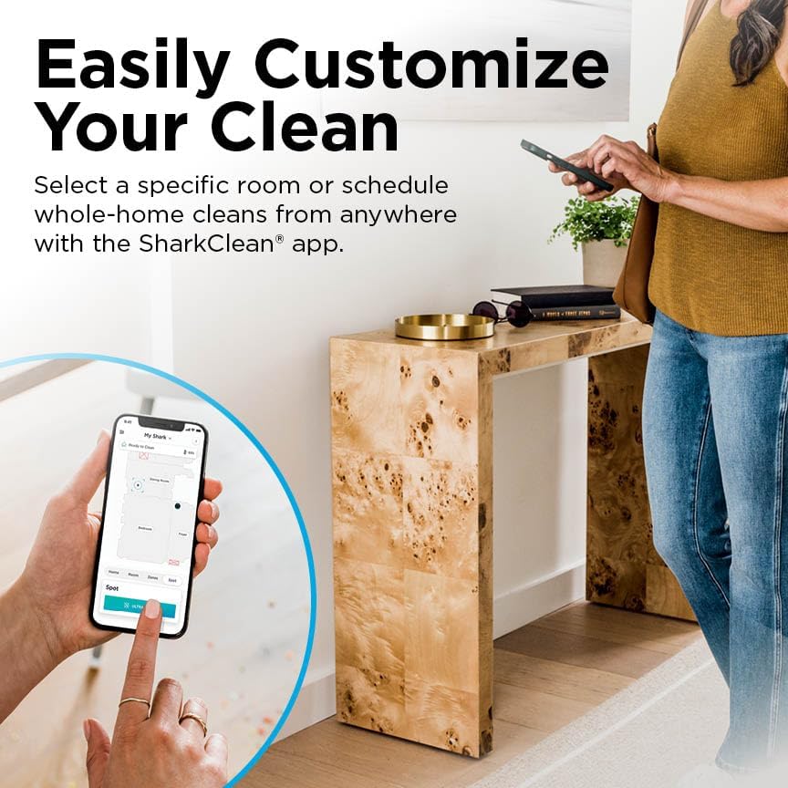 Shark Matrix Plus Robot Vacuum and Mop, Sonic Mopping, Home Mapping, Clean Edge, for Pet Hair, for Carpets and Hard Floor, UR2650WS