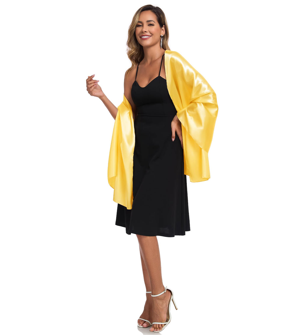 TONGFANTFL Shawls and Wraps for Evening Dresses Satin Women Long Scarf Wedding Guest Shawl