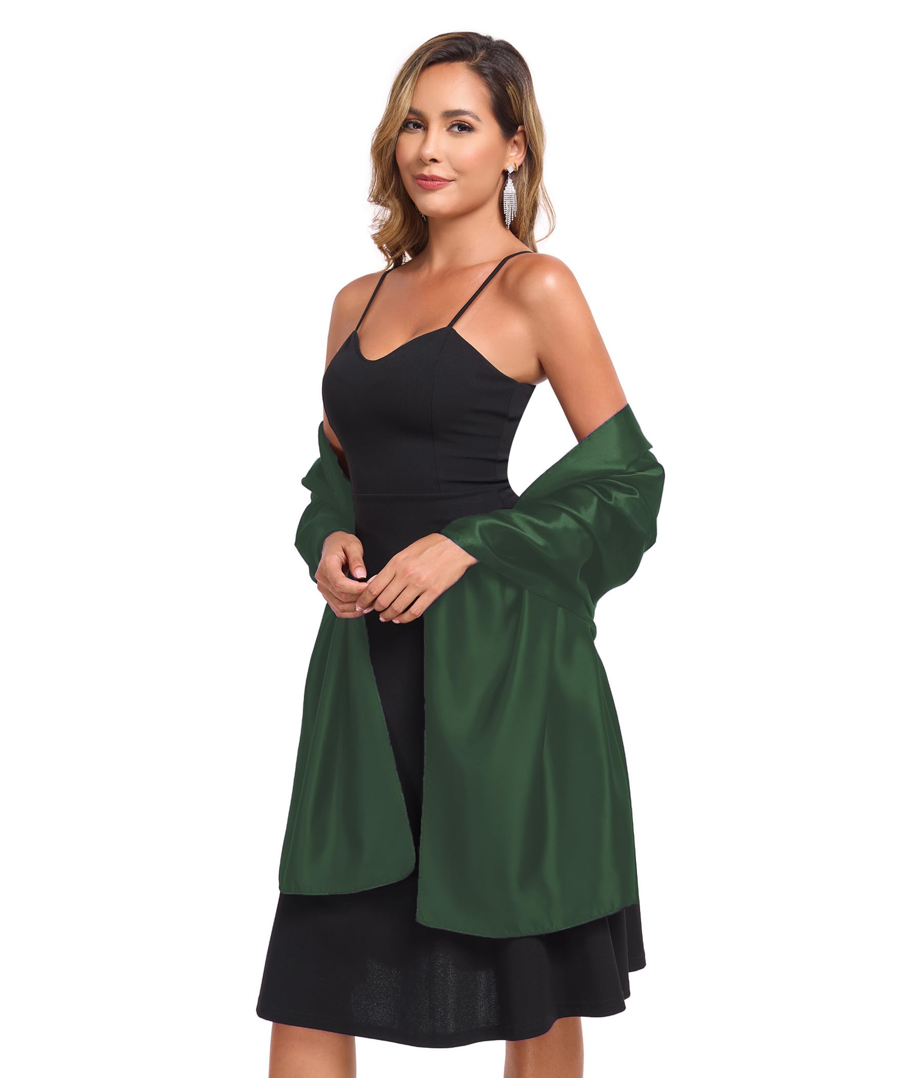 TONGFANTFL Shawls and Wraps for Evening Dresses Satin Women Long Scarf Wedding Guest Shawl
