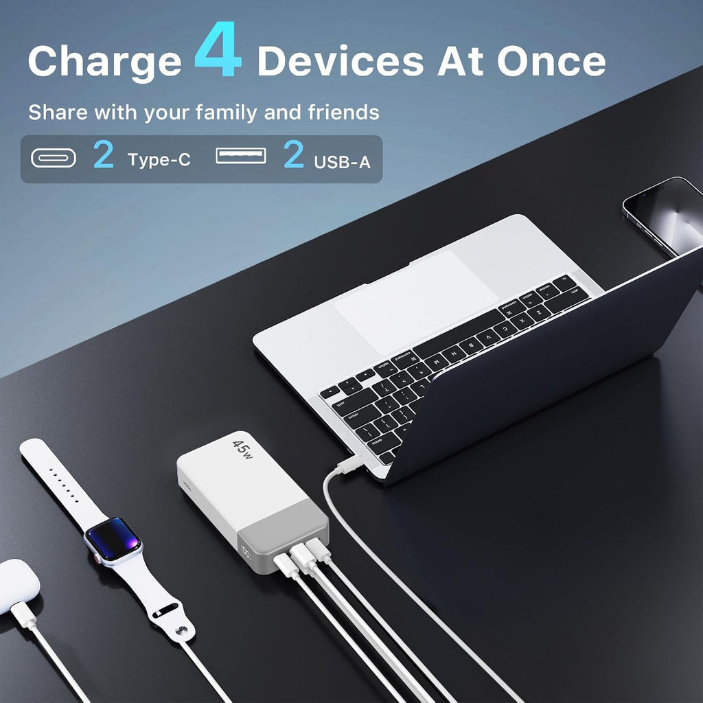 NOBIS Portable Charger 45W 20000mAh Power Bank Fast Charging