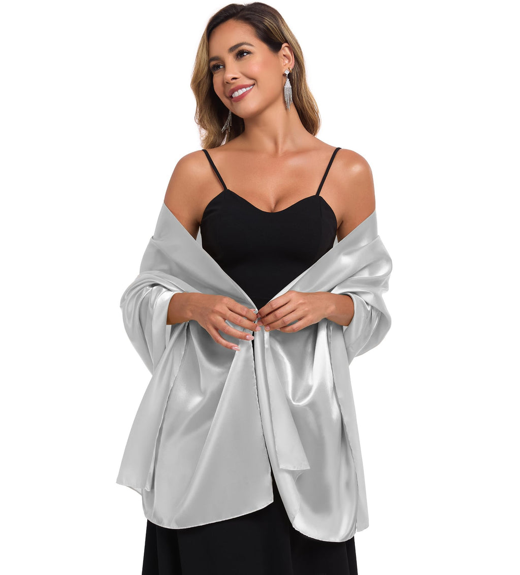 TONGFANTFL Shawls and Wraps for Evening Dresses Satin Women Long Scarf Wedding Guest Shawl