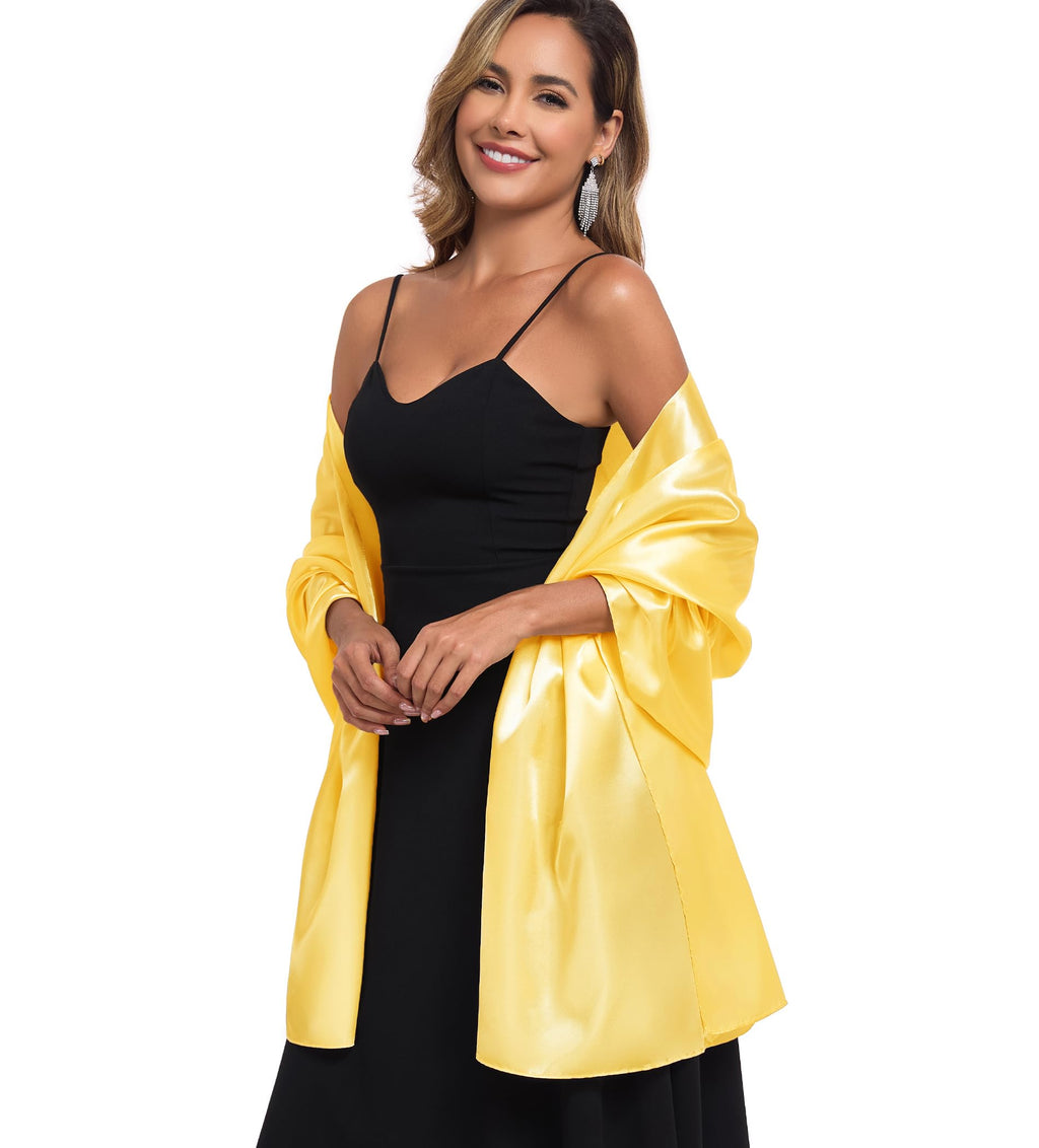 TONGFANTFL Shawls and Wraps for Evening Dresses Satin Women Long Scarf Wedding Guest Shawl