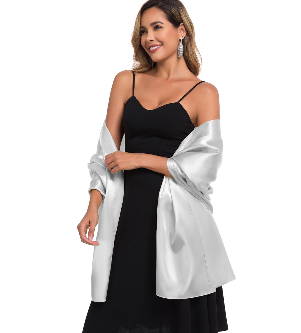 TONGFANTFL Shawls and Wraps for Evening Dresses Satin Women Long Scarf Wedding Guest Shawl