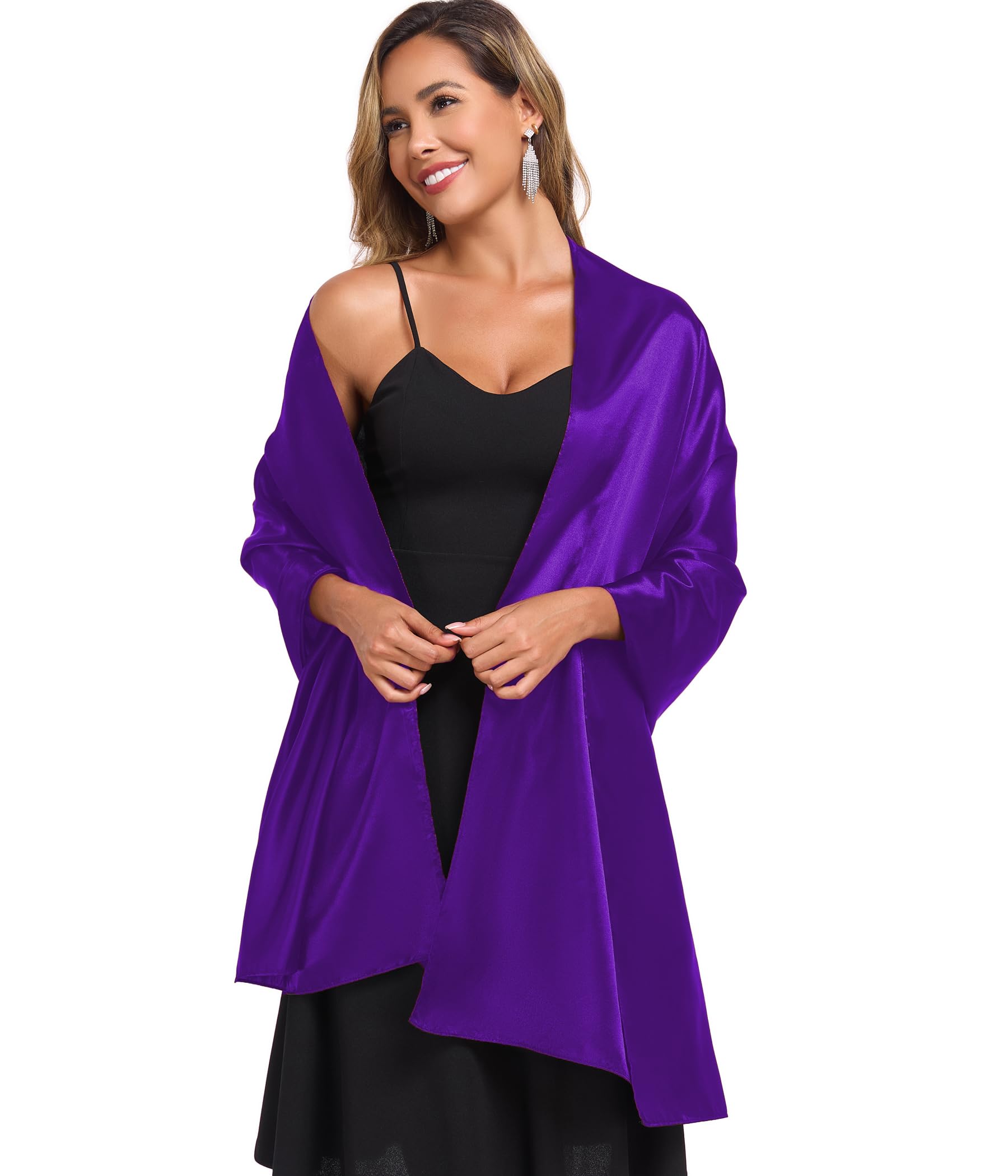 TONGFANTFL Shawls and Wraps for Evening Dresses Satin Women Long Scarf Wedding Guest Shawl