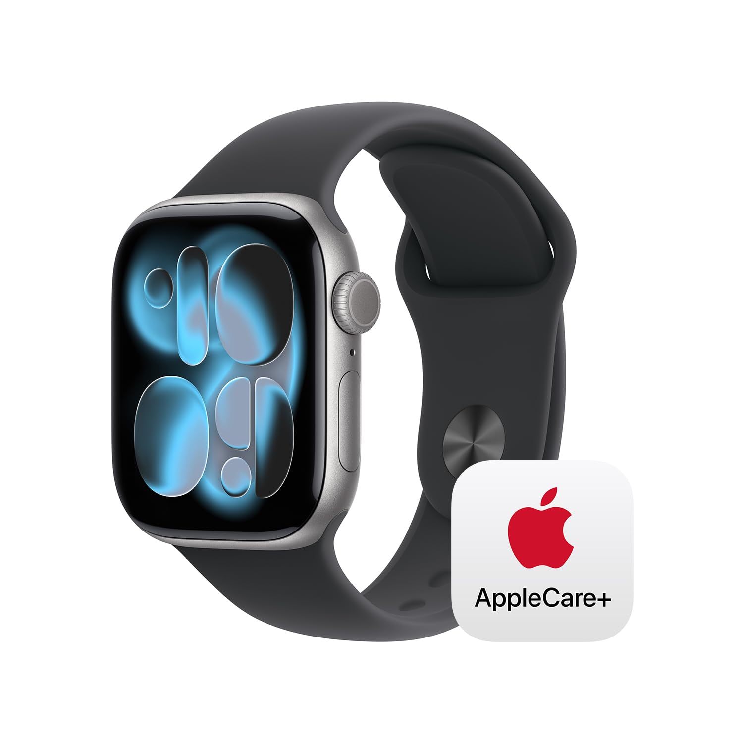 Apple Watch Series 11 [GPS 42mm] Smartwatch with Jet Black Aluminum Case with Black Sport Band - S/M. Sleep Score, Fitness Tracker, Health Monitoring, Always-On Display, Water Resistant