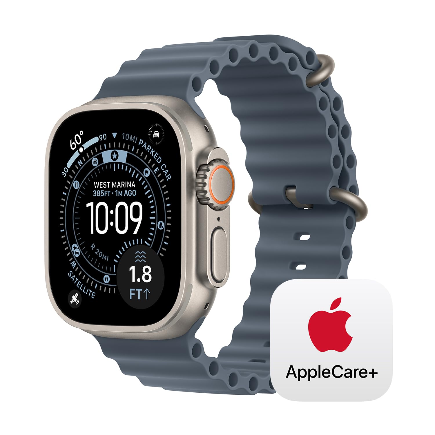 Apple Watch Ultra 3 [GPS + Cellular 49mm] Running & Multisport Smartwatch w/Rugged Titanium Case w/Black Ocean Band. Satellite Communications, Advanced Health & Fitness Tracking