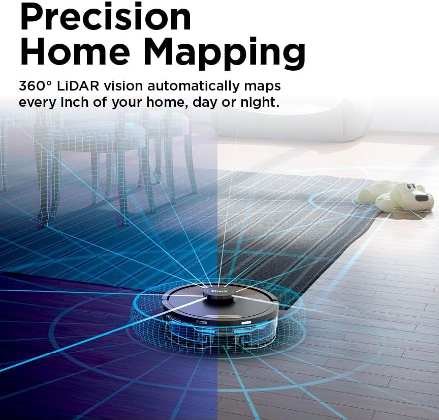 Shark Matrix Plus Robot Vacuum and Mop, Sonic Mopping, Home Mapping, Clean Edge, for Pet Hair, for Carpets and Hard Floor, UR2650WS