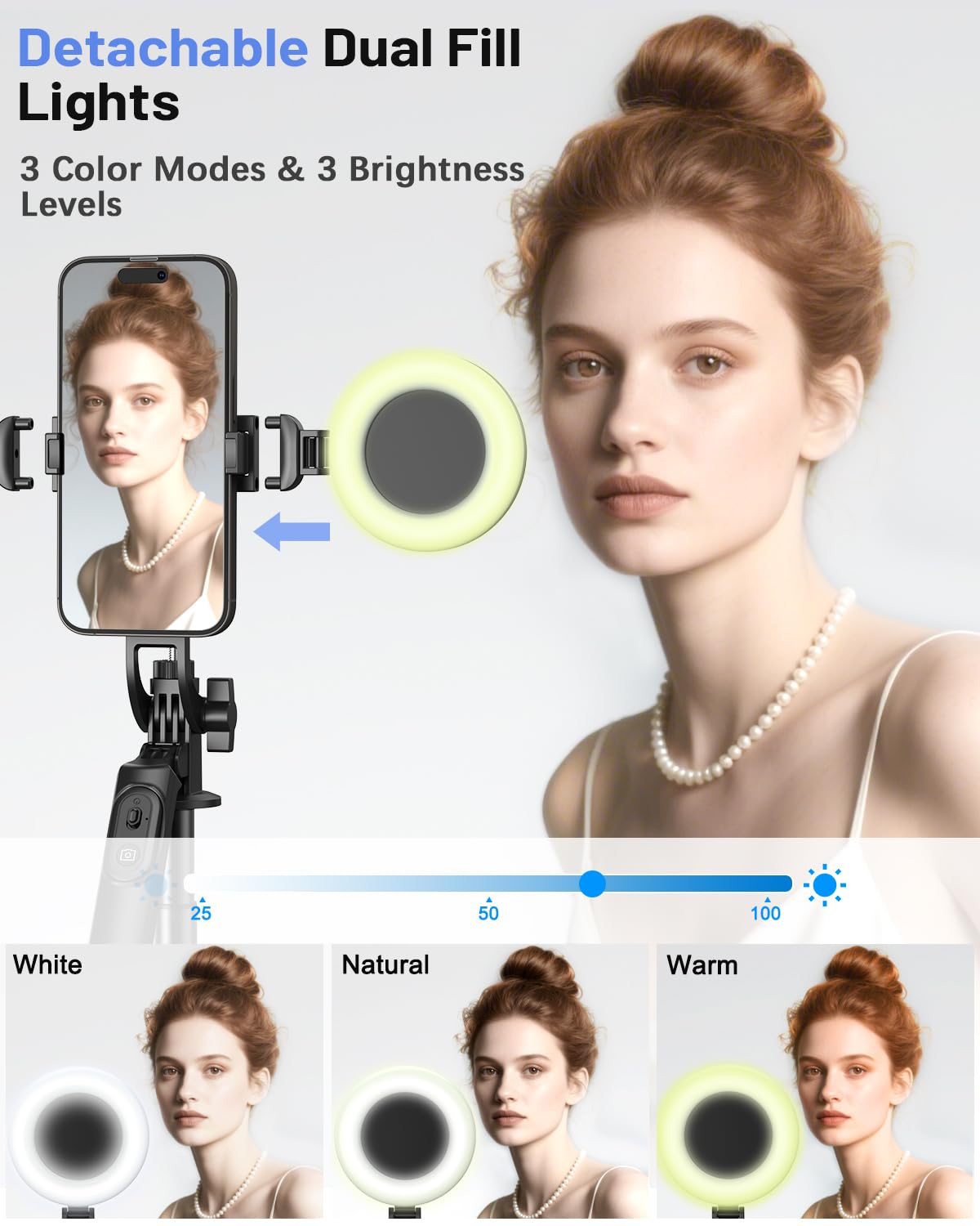 Yeaki Vlogging Kit for iPhone/Android, 71" Selfie Stick Tripod for iPhone with Light, Wireless Remote & Microphone, Adjustable Phone Tripod for TikTok/YouTube Starter Content Creator Essentials Kit