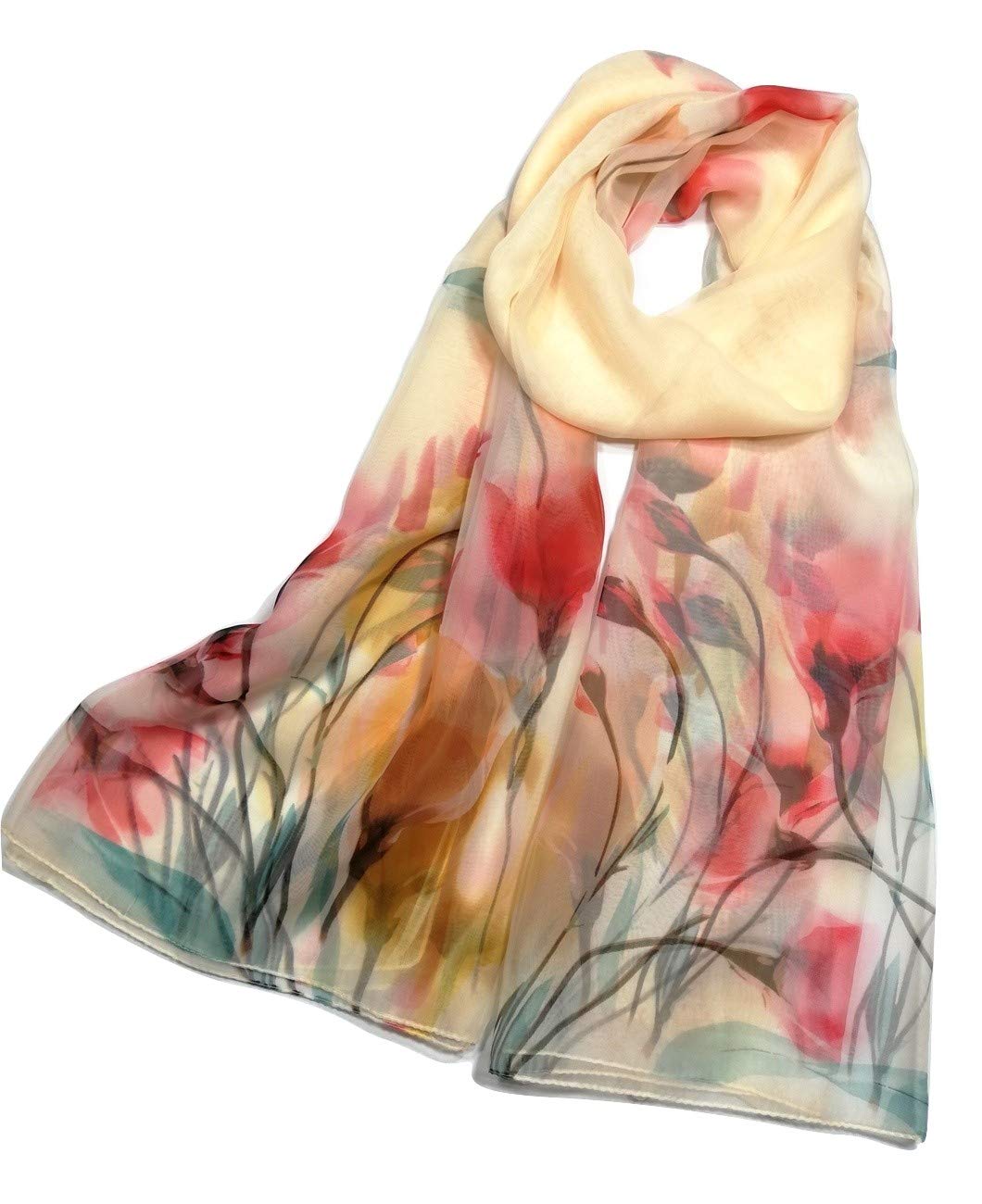 Shanlin Super Large Silk Feel Floral Scarves for Women in Gift Box