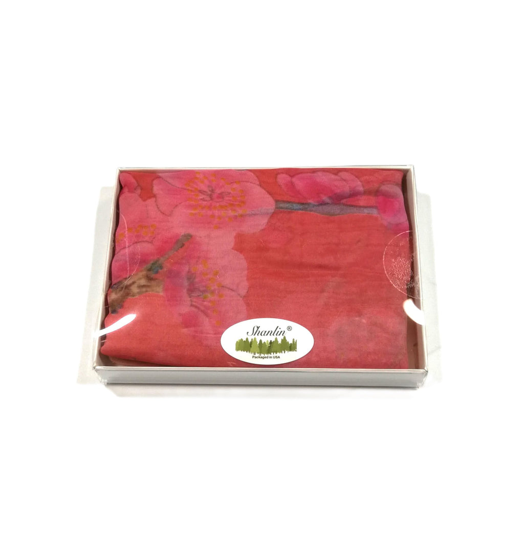 Shanlin Super Large Silk Feel Floral Scarves for Women in Gift Box