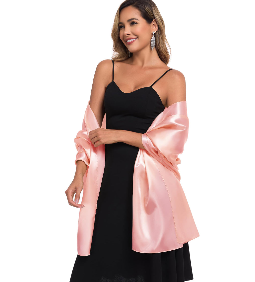 TONGFANTFL Shawls and Wraps for Evening Dresses Satin Women Long Scarf Wedding Guest Shawl
