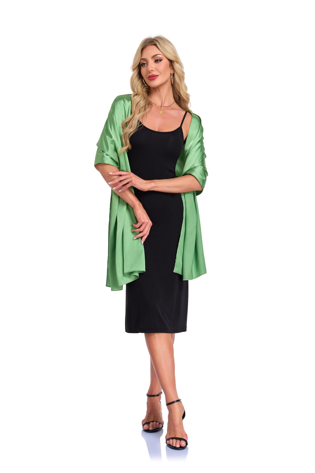 TONGFANTFL Shawls and Wraps for Evening Dresses Satin Women Long Scarf Wedding Guest Shawl