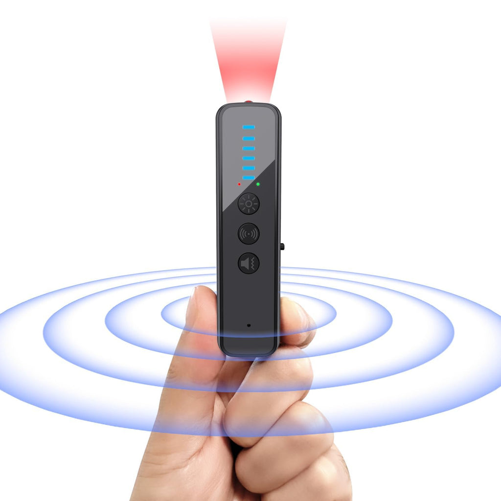 abyliee Upgraded Hidden Camera Detector - AI-Powered Anti-Spy Device, GPS Tracker & Bug Detector, Portable RF Signal Scanner for Hotels, Travel, Home & Office (Black)