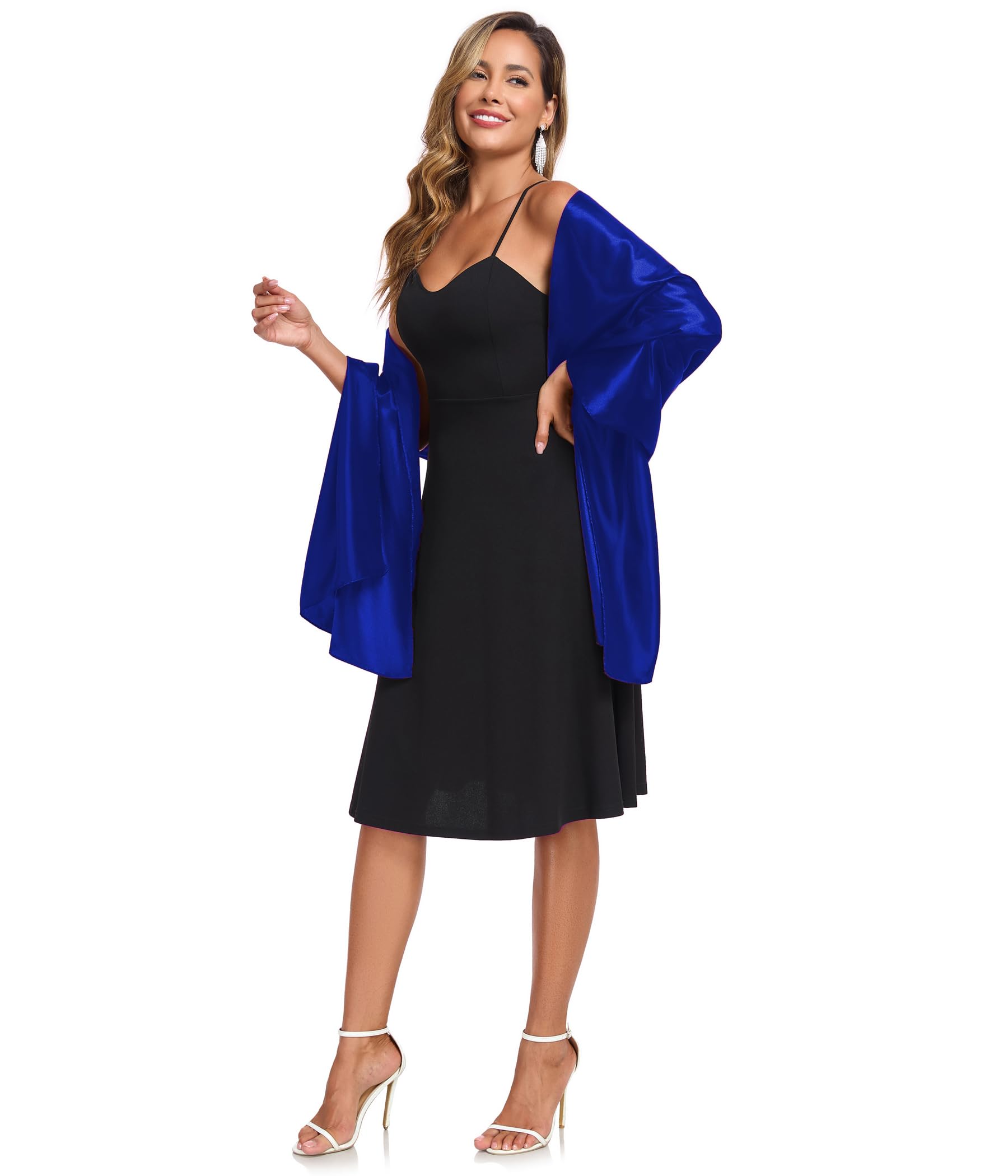 TONGFANTFL Shawls and Wraps for Evening Dresses Satin Women Long Scarf Wedding Guest Shawl