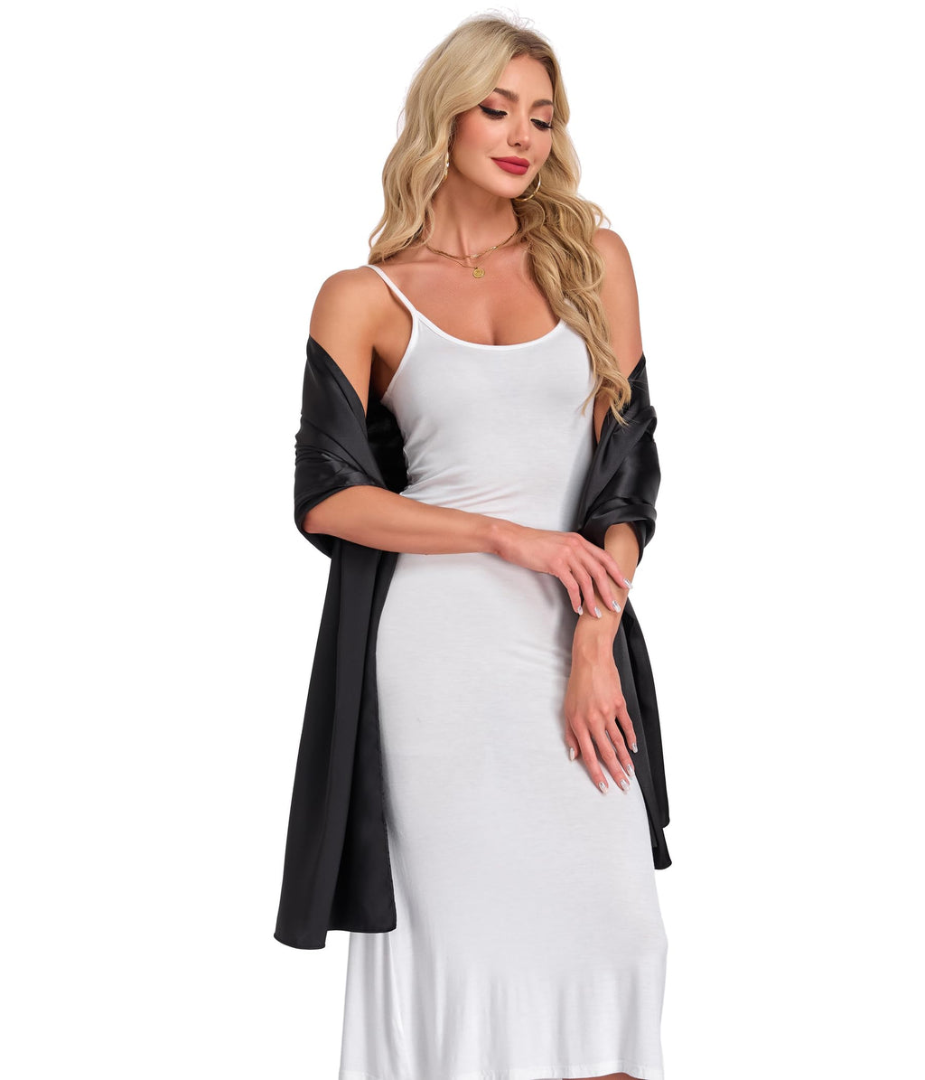 TONGFANTFL Shawls and Wraps for Evening Dresses Satin Women Long Scarf Wedding Guest Shawl
