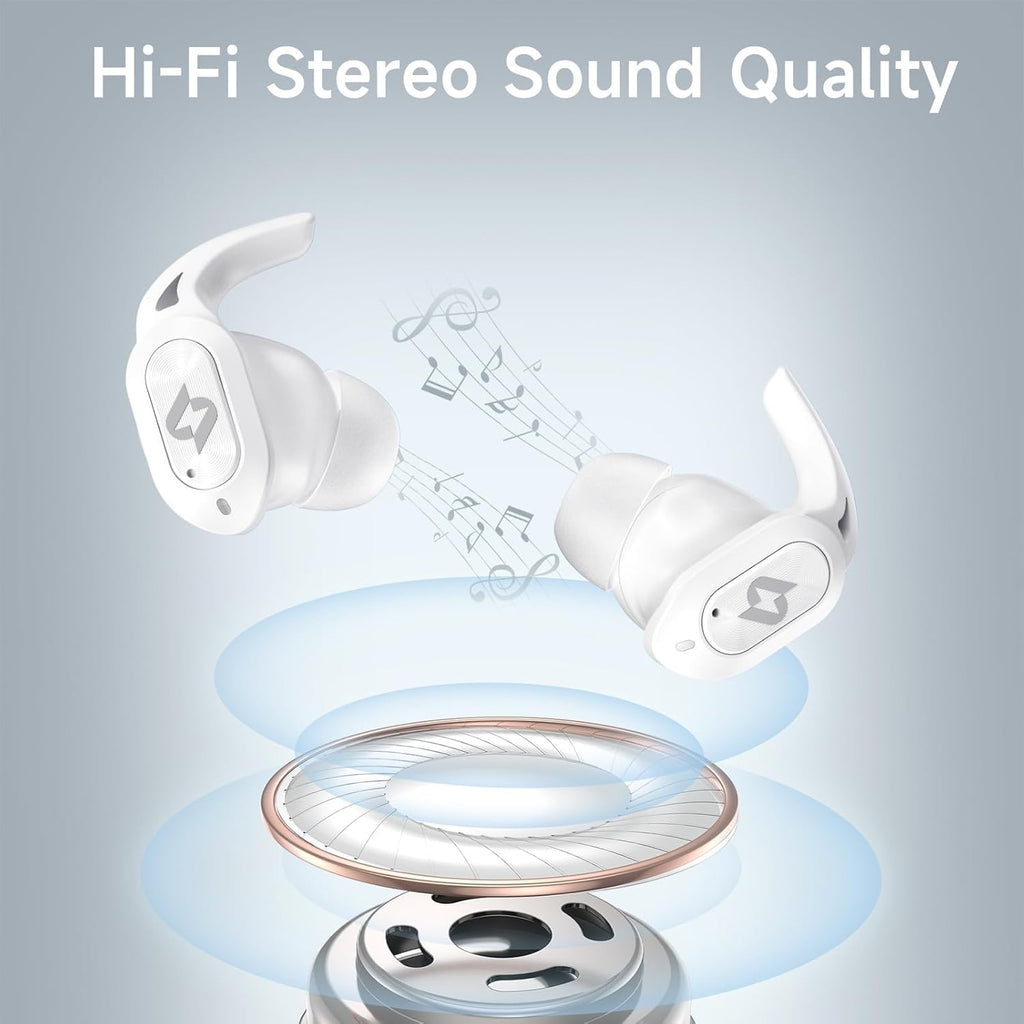 Wireless Headphones Bluetooth Earbuds with Wireless Charging Case 32H Playback LED Display in Ear Earphones Waterproof Ear buds Built in Mic Stereo Bass for iPhone Samsung Android Sport Workout Gym TV