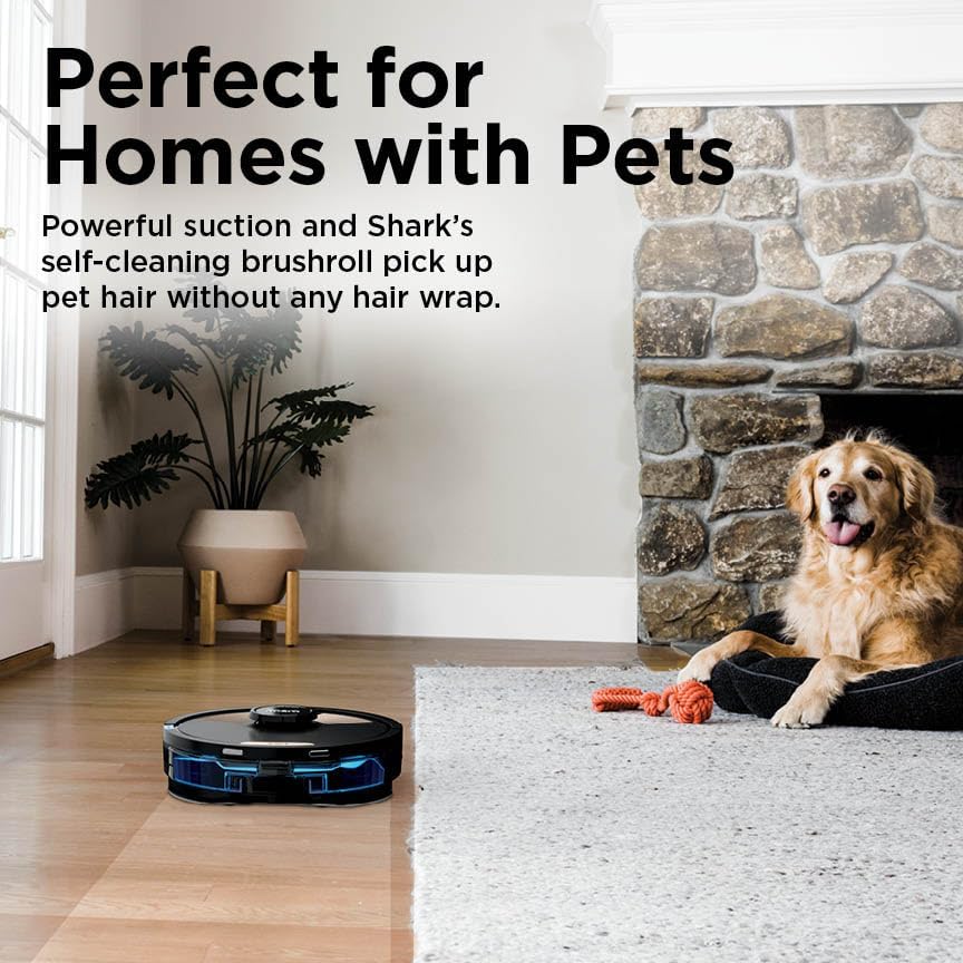 Shark Matrix Plus Robot Vacuum and Mop, Sonic Mopping, Home Mapping, Clean Edge, for Pet Hair, for Carpets and Hard Floor, UR2650WS