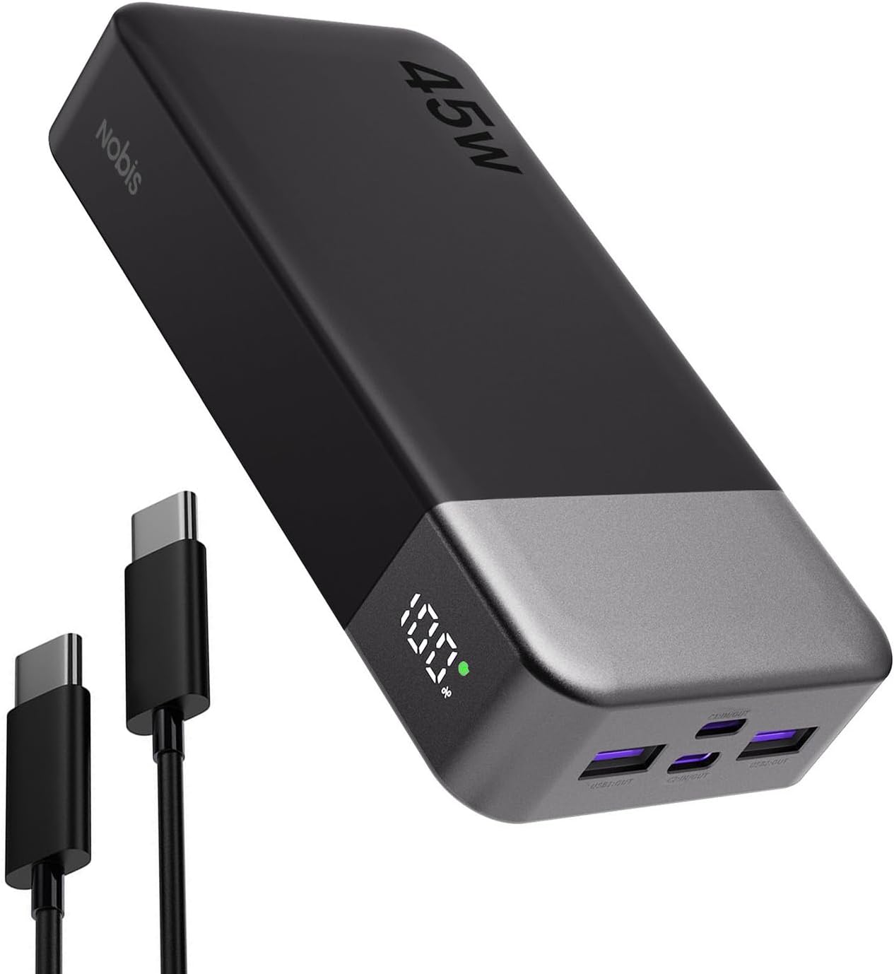 NOBIS Portable Charger 45W 20000mAh Power Bank Fast Charging
