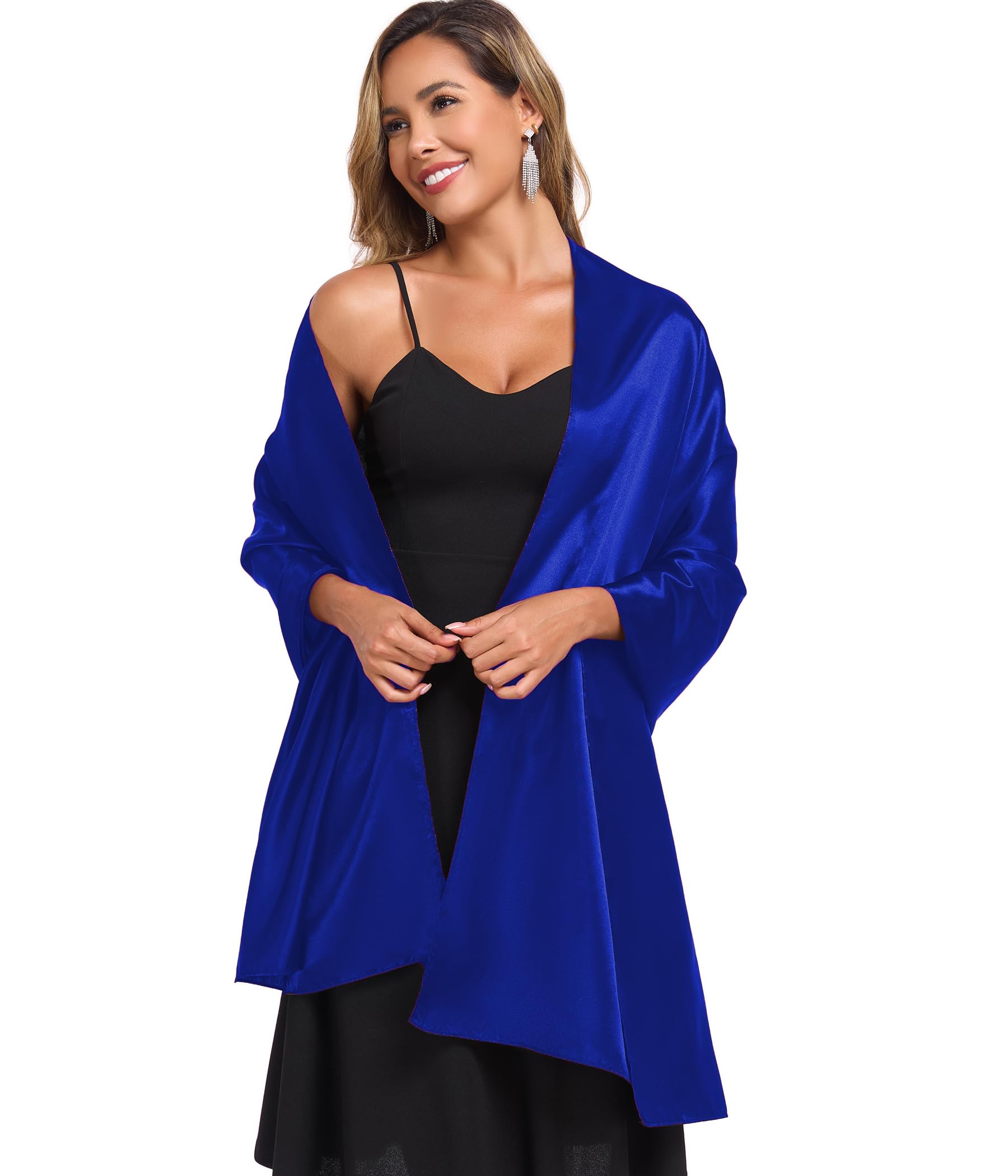 TONGFANTFL Shawls and Wraps for Evening Dresses Satin Women Long Scarf Wedding Guest Shawl