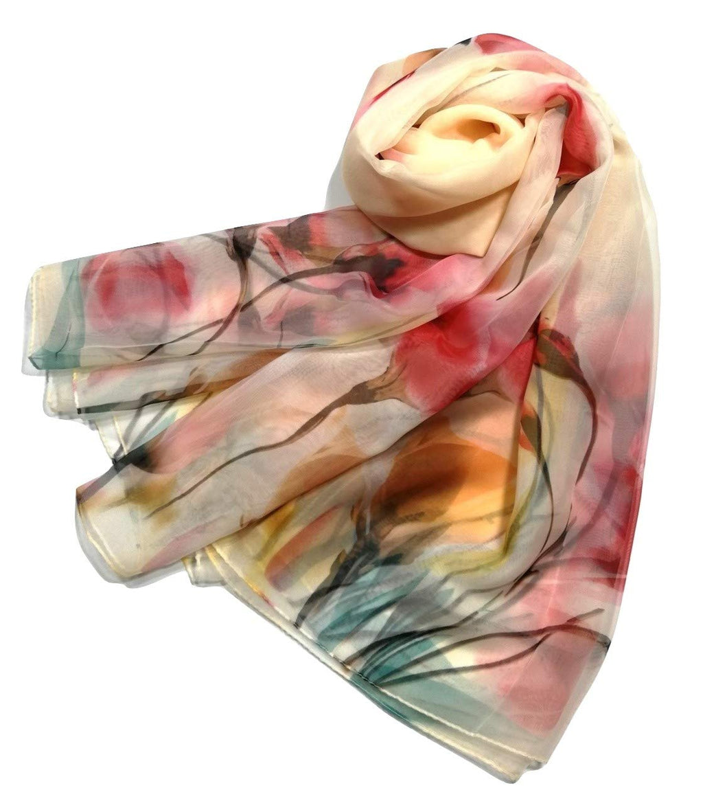 Shanlin Super Large Silk Feel Floral Scarves for Women in Gift Box