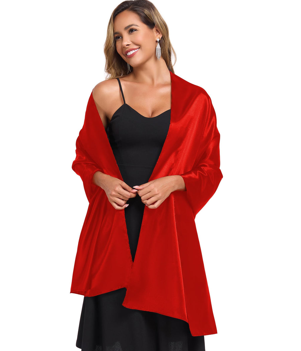 TONGFANTFL Shawls and Wraps for Evening Dresses Satin Women Long Scarf Wedding Guest Shawl