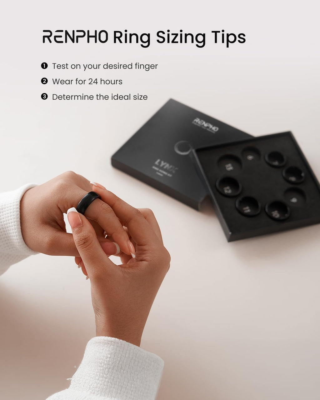 Lynx Smart Ring with Sleep & Activity Tracking – Silver