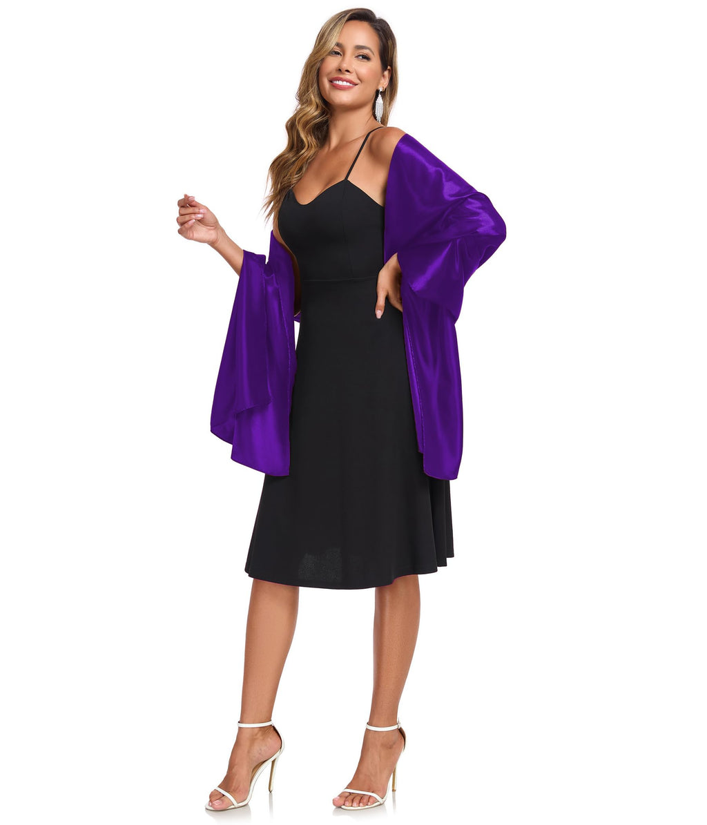 TONGFANTFL Shawls and Wraps for Evening Dresses Satin Women Long Scarf Wedding Guest Shawl