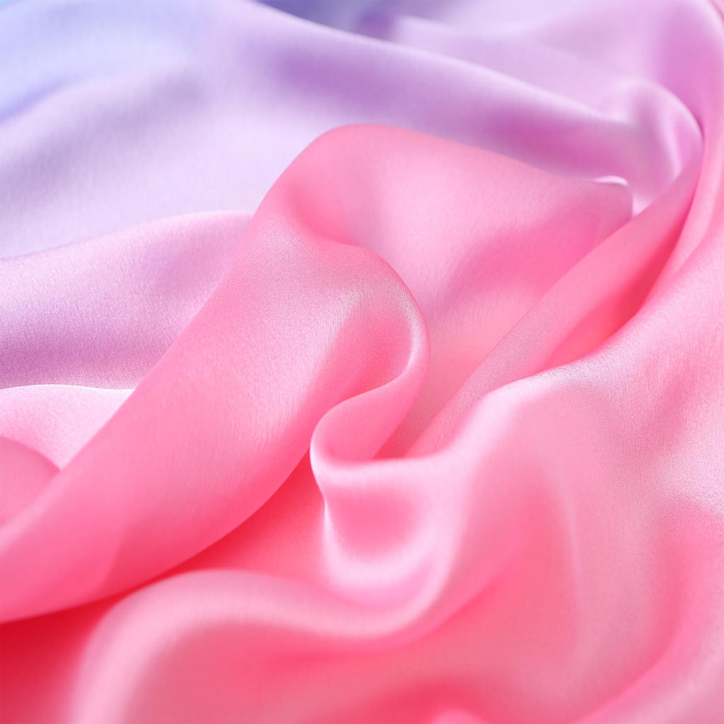 ZMC Long Silk Feeling Scarf 70 * 35", Gradient Scarf Sun-proof Shawl Wrap Headscarf for Women Spring Summer