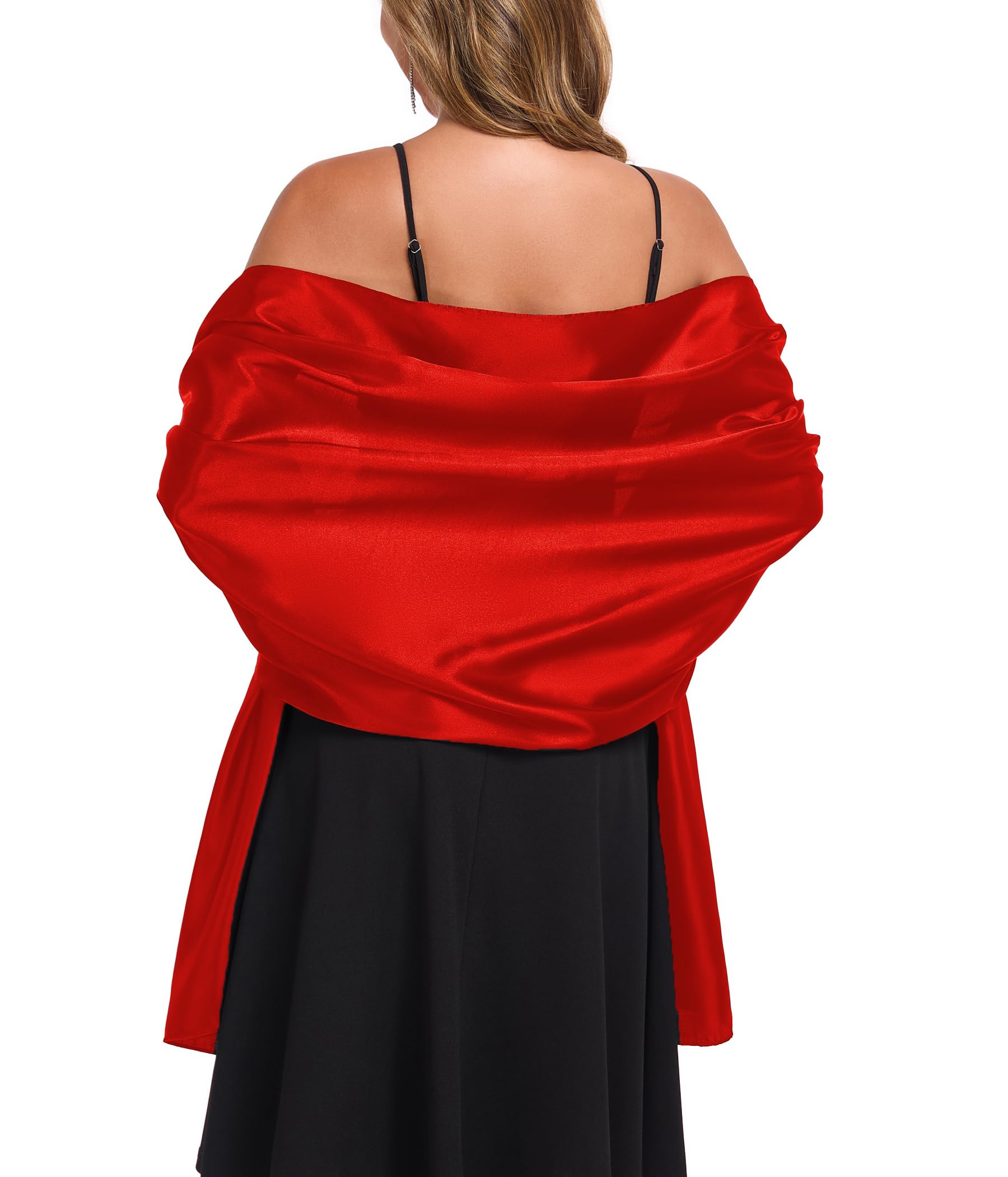 TONGFANTFL Shawls and Wraps for Evening Dresses Satin Women Long Scarf Wedding Guest Shawl