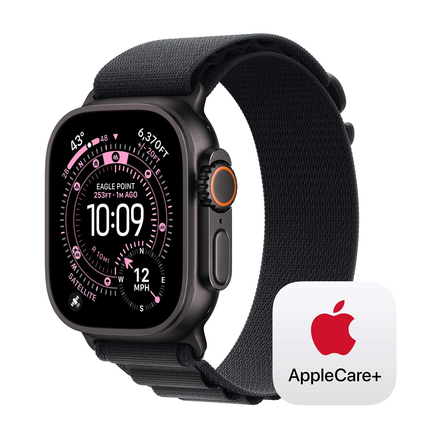Apple Watch Ultra 3 [GPS + Cellular 49mm] Running & Multisport Smartwatch w/Rugged Titanium Case w/Black Ocean Band. Satellite Communications, Advanced Health & Fitness Tracking