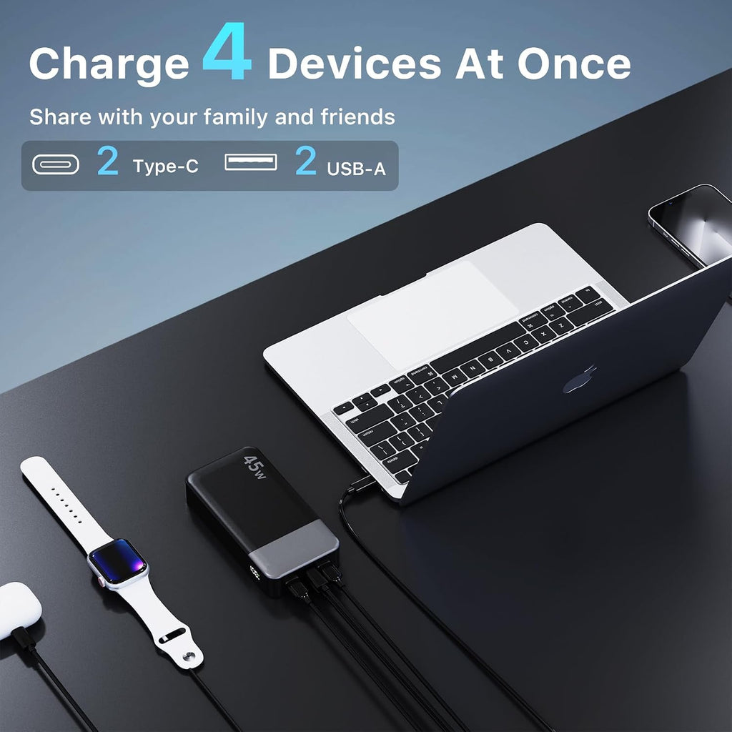 NOBIS Portable Charger 45W 20000mAh Power Bank Fast Charging