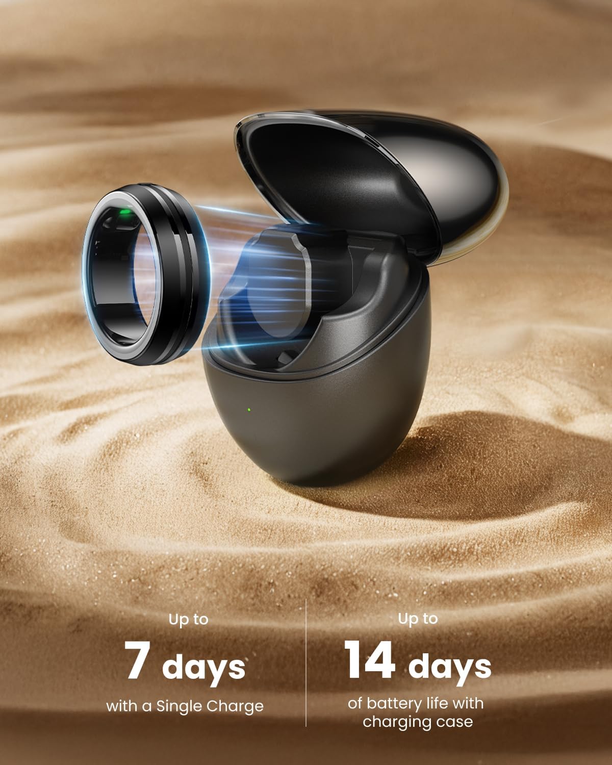 Lynx Smart Ring with Sleep & Activity Tracking – Silver