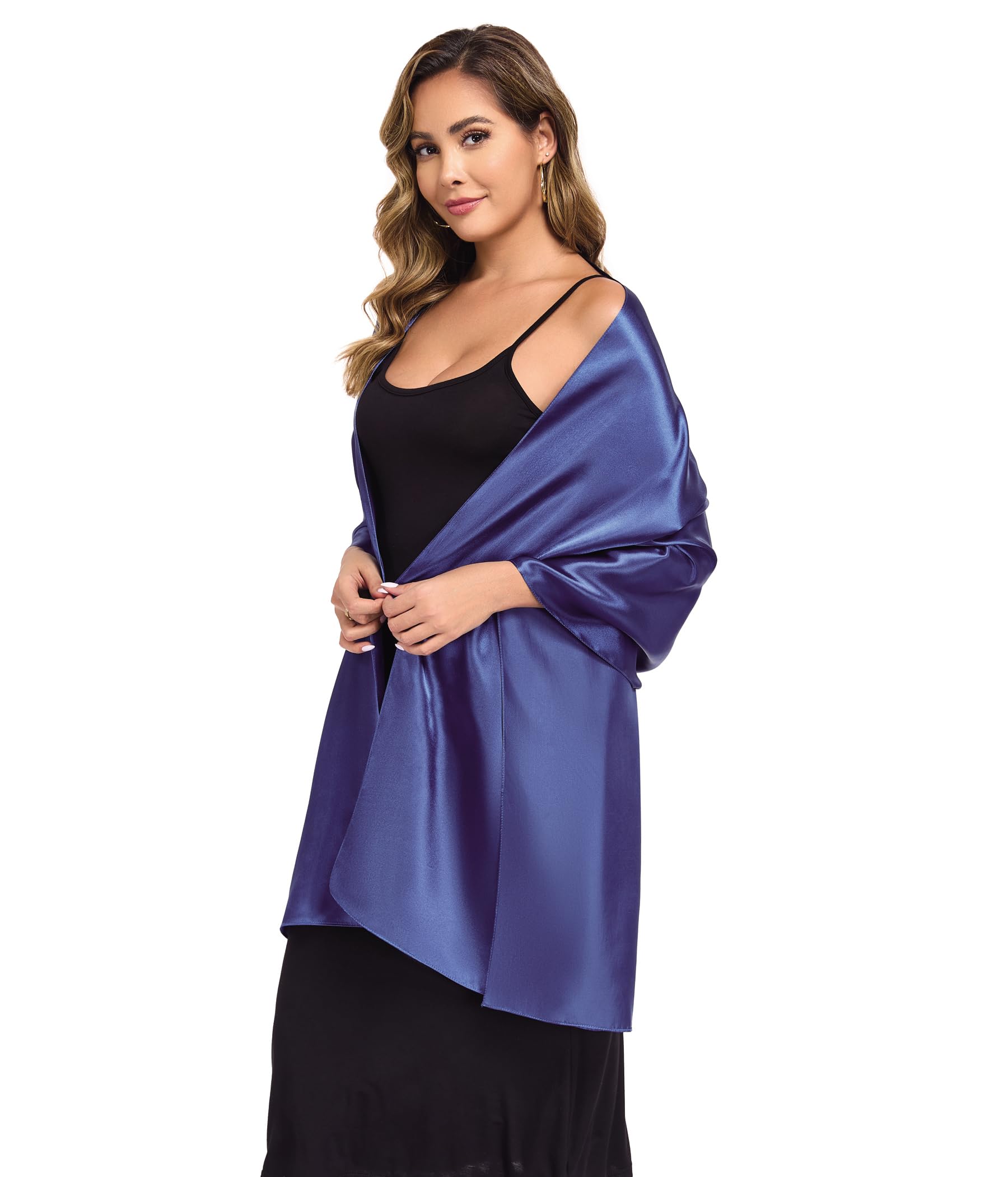 TONGFANTFL Shawls and Wraps for Evening Dresses Satin Women Long Scarf Wedding Guest Shawl