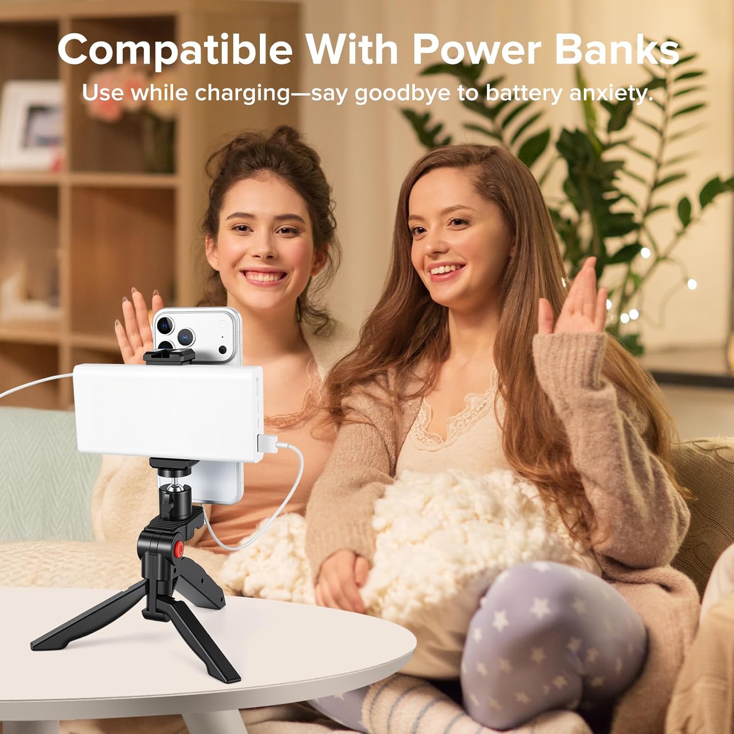 Teleprompter Kit for iPhone & Android (with Tripod), Double Phone Holder for Video Recording, Easy Storage and Transport for Vlogging, YouTube, Live Streaming, TikTok