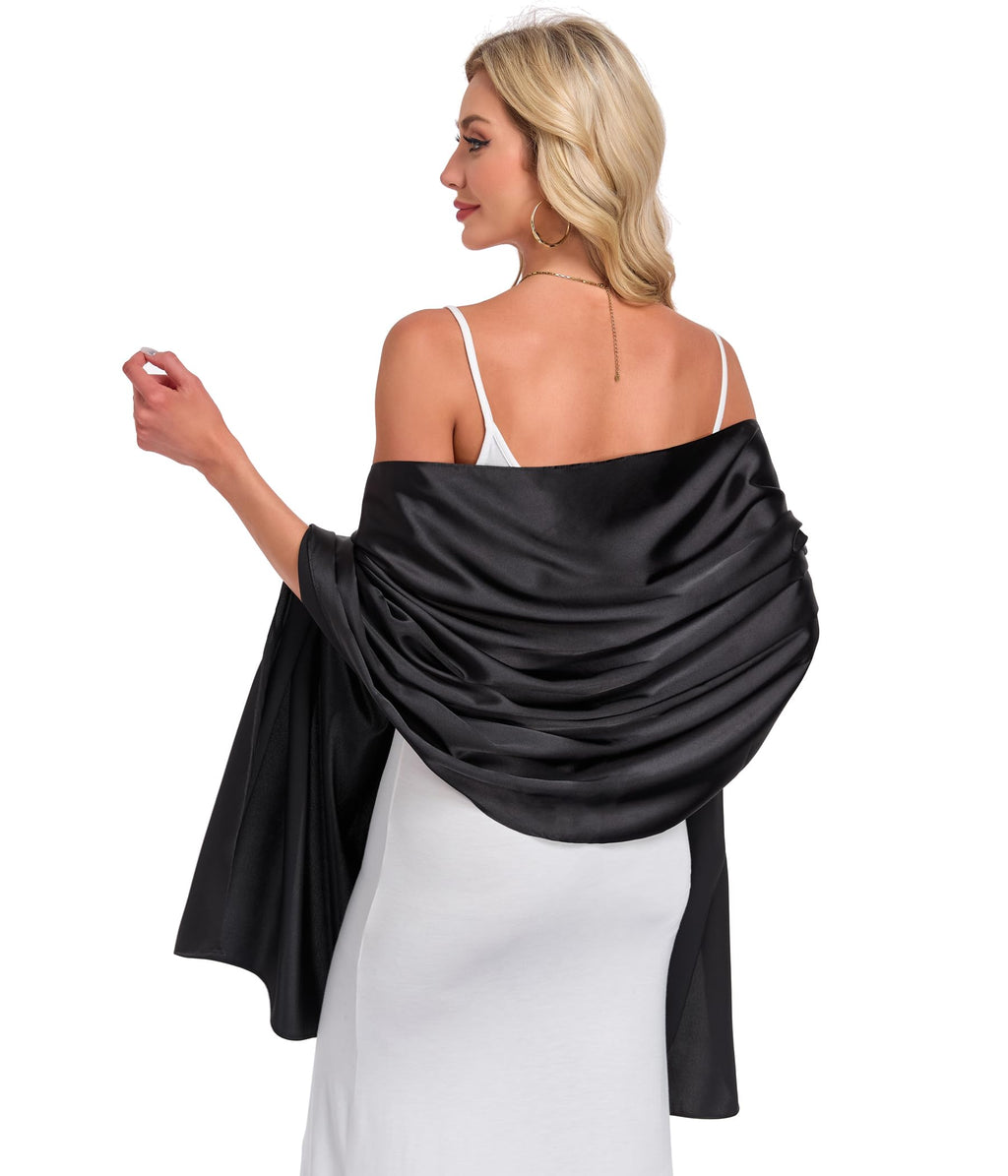 TONGFANTFL Shawls and Wraps for Evening Dresses Satin Women Long Scarf Wedding Guest Shawl