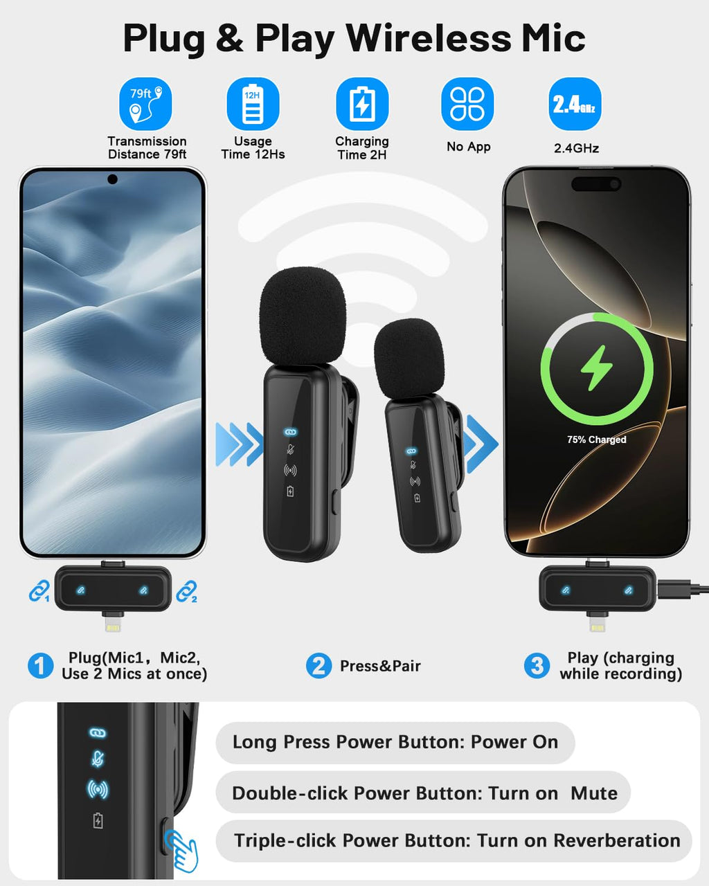 Yeaki Vlogging Kit for iPhone/Android, 71" Selfie Stick Tripod for iPhone with Light, Wireless Remote & Microphone, Adjustable Phone Tripod for TikTok/YouTube Starter Content Creator Essentials Kit