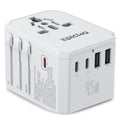EPICKA Universal Travel Adapter GaN 45W, European Travel Plug Adapter with PD&QC Fast Charging(2 USB-A & 3 USB-C Ports) - Worldwide Travel Essentials, International Power Adapter for UK/US/AU (Black)