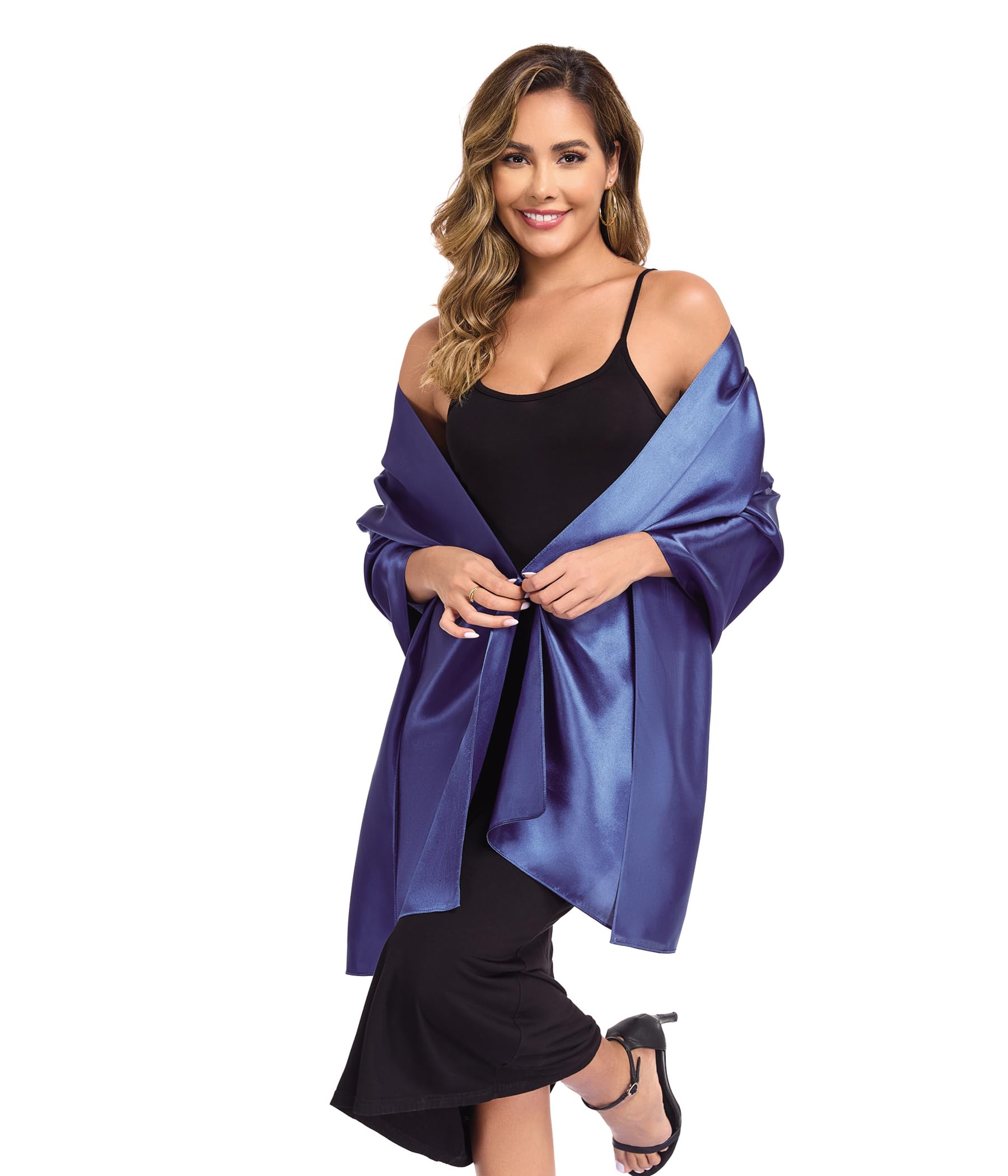 TONGFANTFL Shawls and Wraps for Evening Dresses Satin Women Long Scarf Wedding Guest Shawl